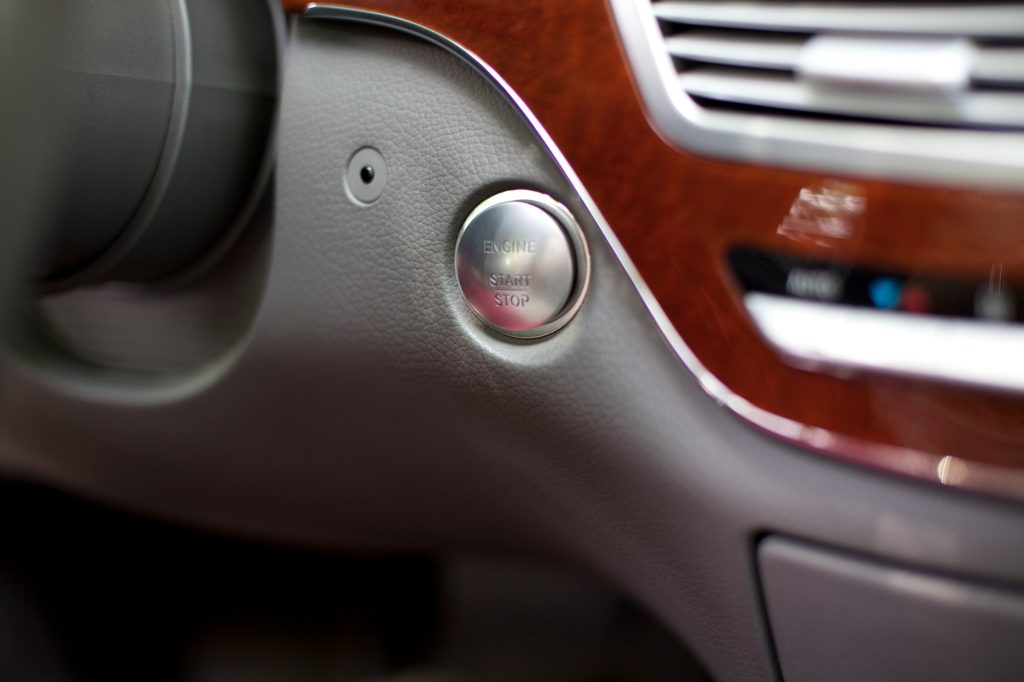 Start button of car